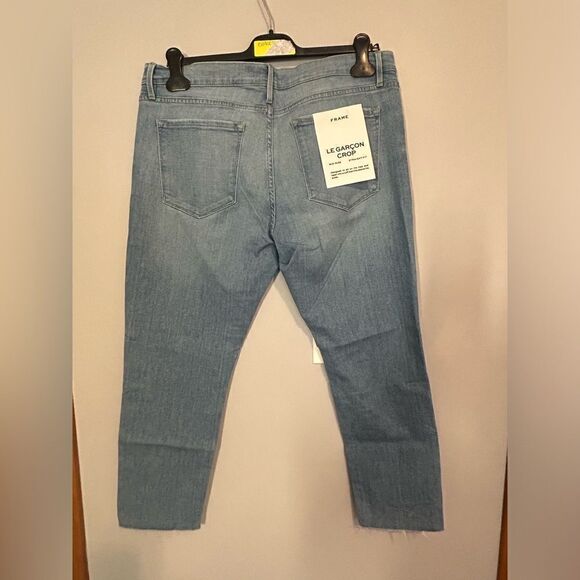 Frame Denim‎ Le Garcon crop Cebu raw hem denim blue jeans size 30 NEW - Picture 7 of 14